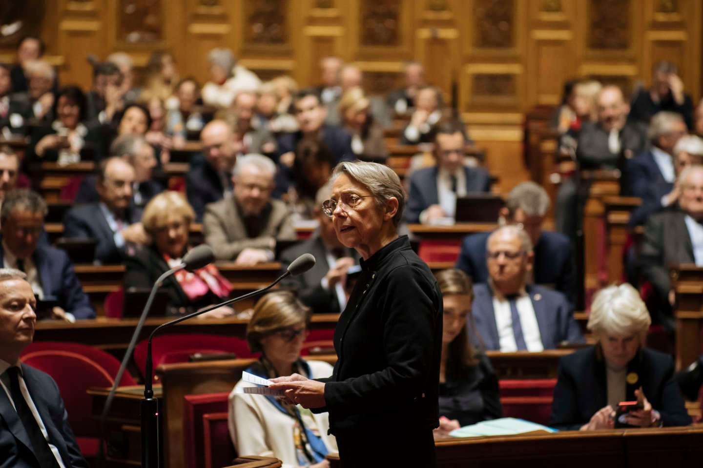Réforme des retraites : « Trois mois de tensions, de déceptions, d’incompréhensions n’auront pas entamé les nerfs de la cheffe du gouvernement »