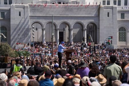 ‘Greed, greed, and more greed’: AOC and Bernie Sanders blast Trump and Musk at largest anti-oligarchy rally but
 | EUROtoday