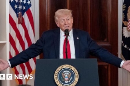 Trump tells enterprise chiefs he wants ‘little little bit of time’ as US economic system shrinks
 | EUROtoday